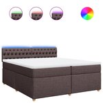 vidaXL Sommier à lattes de lit avec matelas Marron foncé 200x200 cm