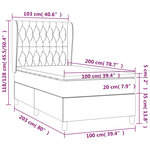 vidaXL Sommier à lattes de lit avec matelas Gris foncé 100x200 cm