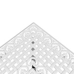 vidaXL Table de jardin blanc 80x80x75 cm aluminium coulé