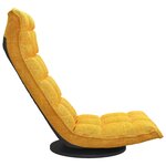 vidaXL Chaise de sol pivotante Jaune moutarde Tissu
