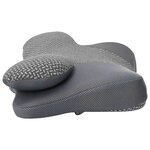 vidaXL Coussin pour le cou Gris 58 x 36 x 13 cm Polyester