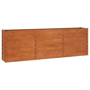 vidaXL Lit surélevé de jardin rouillé 240x40x77 cm acier corten