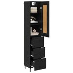 vidaXL Haut Armoire Chêne noir 34 5 x 34 x 180 cm Bois d'ingénierie