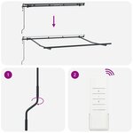 vidaXL Auvent Rétractable Crème 300 x 200 cm tissu