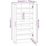 vidaXL Armoire à chaussures Sonoma gris 55x35x108 cm Bois d'ingénierie