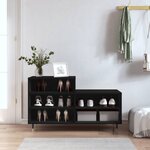 vidaXL Armoire à chaussures Noir 102x36x60 cm Bois d'ingénierie