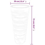 vidaXL Jardinière et intérieur amovible blanc 18/45L PP aspect rainuré
