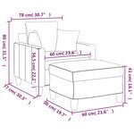 vidaXL Fauteuil avec repose-pied Crème 60 cm Tissu
