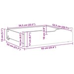 vidaXL Tiroirs sous le lit 2 Pièces blanc 65x55x17 cm bois de pin massif