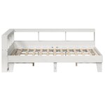 vidaXL Lit bibliothèque sans matelas blanc 150x200 cm bois pin massif