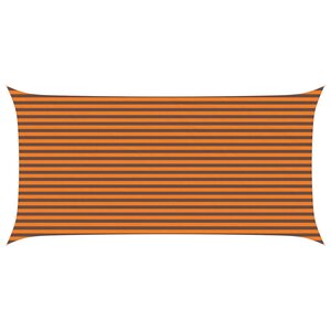 vidaXL Voile d'ombre Orange et marron 3 x 6 m 100   polyester Oxford