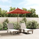 vidaXL Parasol de jardin avec mât en bois terre cuite 198x198x231 cm