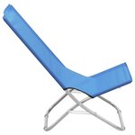 vidaXL Chaises de plage pliables 2 Pièces Bleu Tissu