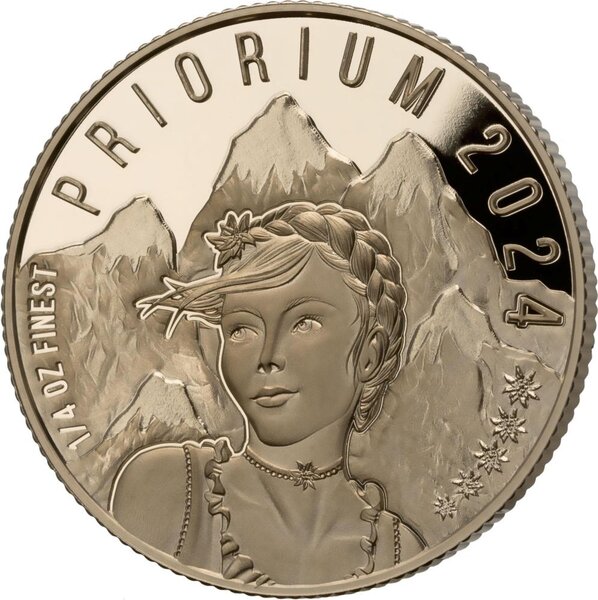 Pièce de monnaie en Gold - Iridium - Palladium - Rhodium - Platinum 25 Dollars g 7.77 (1/4 oz) Millésime 2024 Autitium PRIORIUM