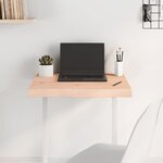 vidaXL Dessus de table 60x40x(2-6) cm bois de chêne massif non traité