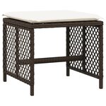 vidaXL Ensemble à manger de jardin et coussins 11 Pièces marron rotin