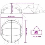 vidaXL Dôme de piscine Noir 405 x 405 x 192 cm