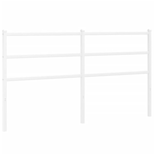 vidaXL Tête de lit métal blanc 150 cm