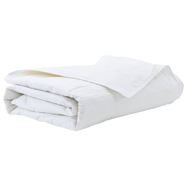 vidaXL Duvet d'été simple Blanc 155 x 220 cm Plume