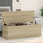 vidaXL Boîte de rangement chêne sonoma 102x35x35 cm bois d'ingénierie