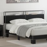 vidaXL Tête de lit de rangement Chêne Noir 180 cm Bois d'ingénierie