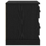 vidaXL Cabinet de chevet avec tiroir Chêne noir 39 x 39 x 47.5 cm