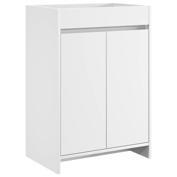 vidaXL Meuble sous lavabo de salle de bain Blanc 56 x 37 5 x 81 cm