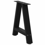 vidaXL Pieds de table basse en forme de A 2 pièces Noir 38 x (42-43) cm Acier