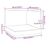 vidaXL Coussins de palette lot de 3 taupe mélangé tissu