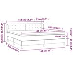 vidaXL Sommier à lattes de lit avec matelas Marron foncé 160x200 cm