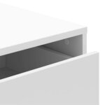 vidaXL Commode d'angle blanc 80x41x58 cm bois d'ingénierie