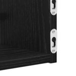 vidaXL Étagère Murale avec étagère 2 Pièces Chêne noir 60 x 16 x 14 cm