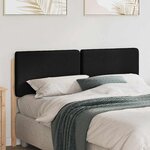 vidaXL Tête de lit capitonnée Marron et Noir 140 cm Pin massif