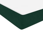 vidaXL Sommier à lattes de lit et matelas vert foncé 180x220cm velours