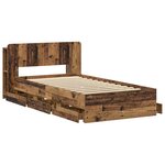 vidaXL Cadre de lit avec rangement Bois ancien 80 x 200 cm