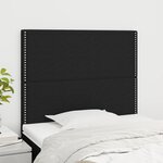 vidaXL Têtes de lit 2 Pièces Noir 90x5x78/88 cm Tissu