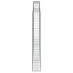 vidaXL Paniers à gabions arqués 4 Pièces 400x30x220/240 cm Fer galvanisé