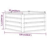 vidaXL Lit surélevé de jardin rouillé 129x129x45 cm acier corten