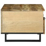 vidaXL Table basse with Drawer Marron et Noir 80 x 54 x 40 cm