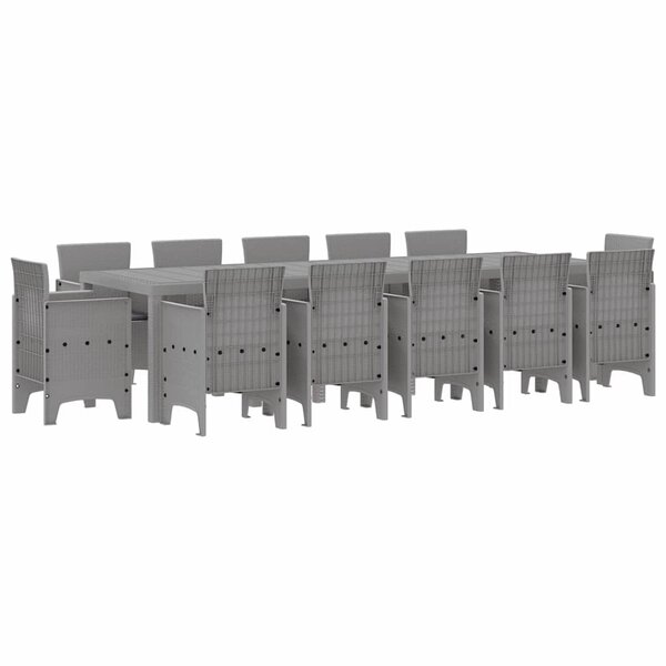 vidaXL Ensemble de salle à manger pour jardin Gris clair  Anthracite