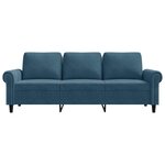 vidaXL Canapé à 3 places Bleu 180 cm Velours