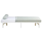 Lit double 140x200 matelas bois blanc
