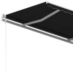 Vidaxl auvent manuel rétractable sur pied 400x300 cm anthracite