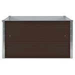 vidaXL Jardinière 100 x 100 x 45 cm Acier galvanisé Marron
