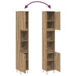 vidaXL Armoire de salle de bain chêne artisanal 30x30x190 cm