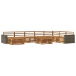 vidaXL Ensemble de canapés d'extérieur 9 Pièces Naturel