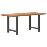 vidaXL Table à manger marron clair bois de chêne massif rectangulaire