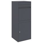 vidaXL Boîte de dépôt de colis Anthracite 41 x 38 x 103 cm Acier
