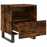 vidaXL Table de chevet chêne fumé 40x35x47 5 cm bois d’ingénierie