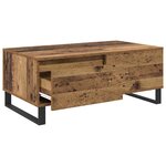 vidaXL Table basse Bois Ancien 90 x 50 x 36 5 cm Bois d'ingénierie